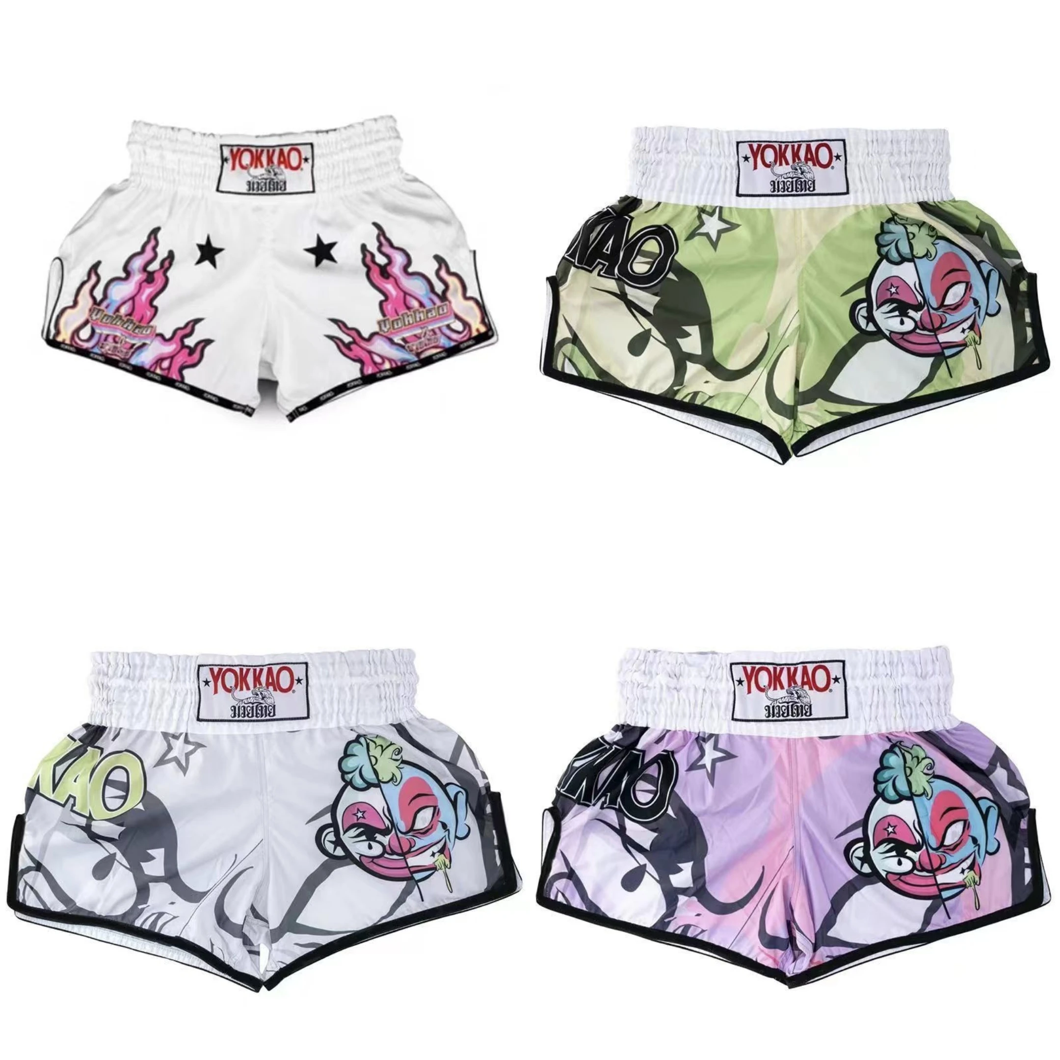 

YOKKAO тайский бокс, мужские тренировочные брюки для бега, фитнеса, боевые брюки пять четвертей, свободный крой из полиэфирного волокна, повседневные спортивные штаны