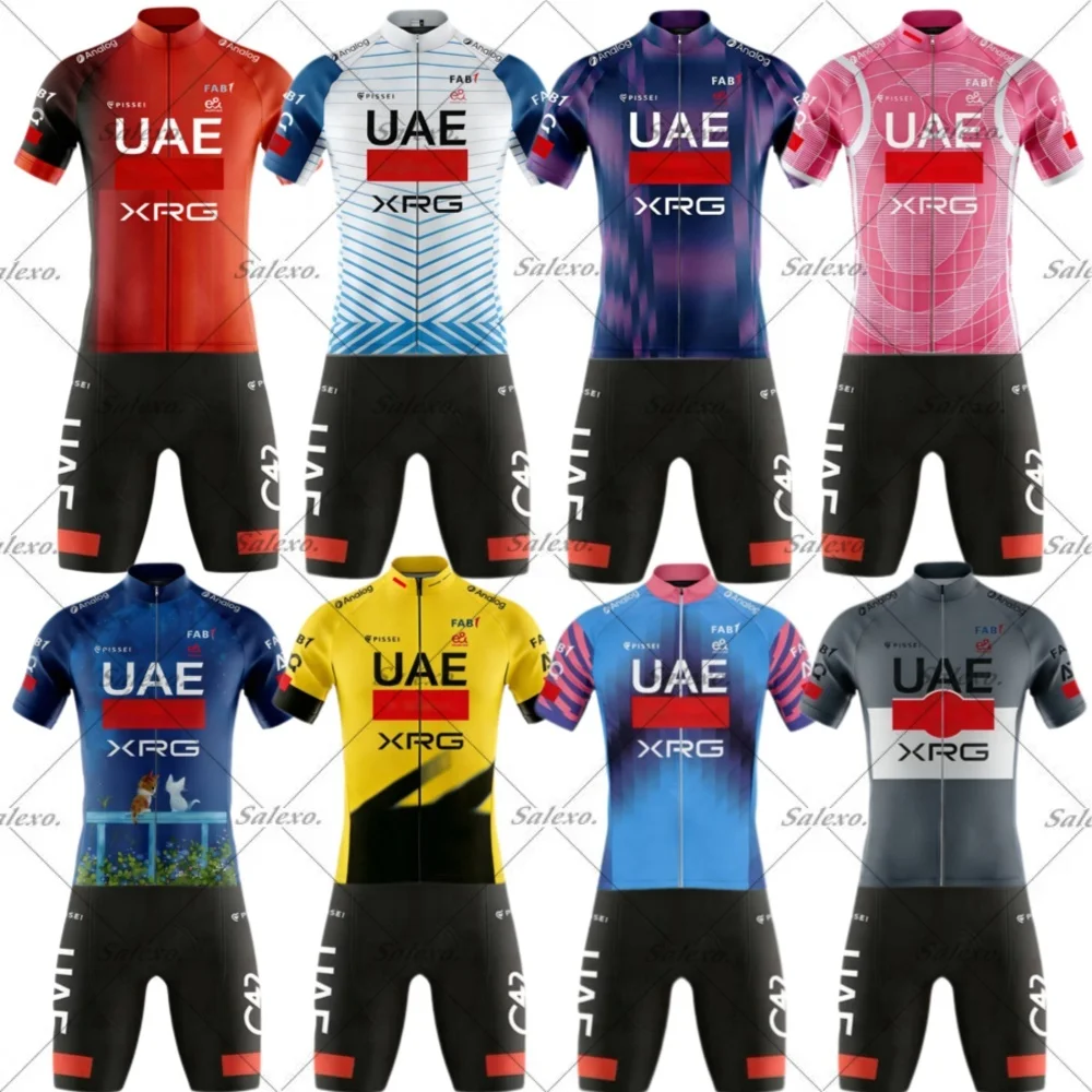 

Комбинезон для велоспорта LASER CUT Skinsuit 2026 UAE XRG TEAM с коротким рукавом, велосипедная одежда, джерси, майо, Ropa Ciclismo