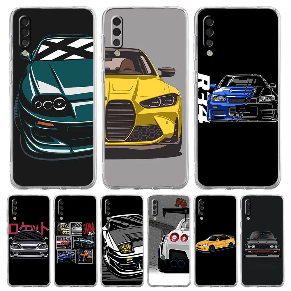 Phone Case For Samsung A14 5G A12 A22 A32 A34 A42 A52 A54 A50 A70 A72 A40 A20E A10S A20S A02S A04S JDM Type R Civic Sport Car