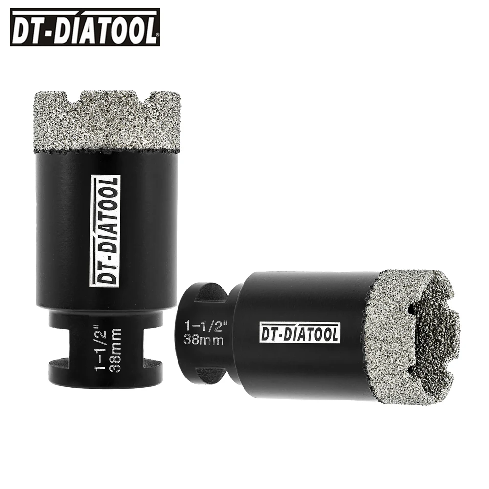 

DT-DIATOOL 2pcs Diamond Drilling Bits Hole Saw Cutter 5/8-11 Thread Drill Core Bits for Ceramic Tile Porcelain Diamond Hole Saw