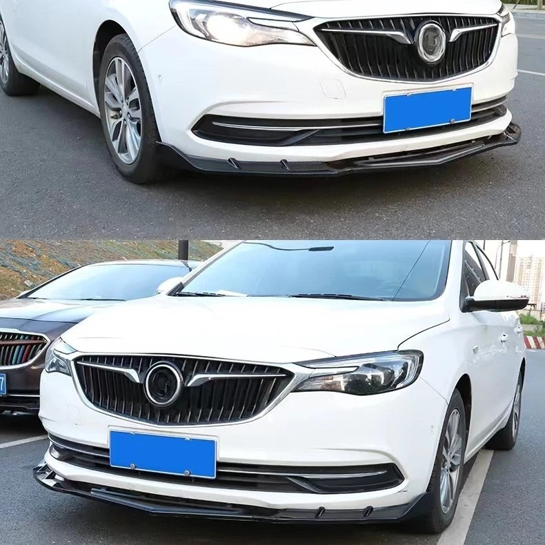 Front Bumper Lip Splitter For Excelle 2015-2020 Gloss Black Carbon Fiber Look Front Chin Spoiler Anti-collision Exterior Trim - view 3