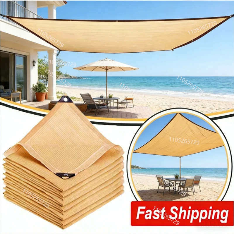 HDPE Beige Sunshine Net Garden Plant UV Protection Sunshade Outdoor Sunshade Swimming Pool Sunshade 75-80%