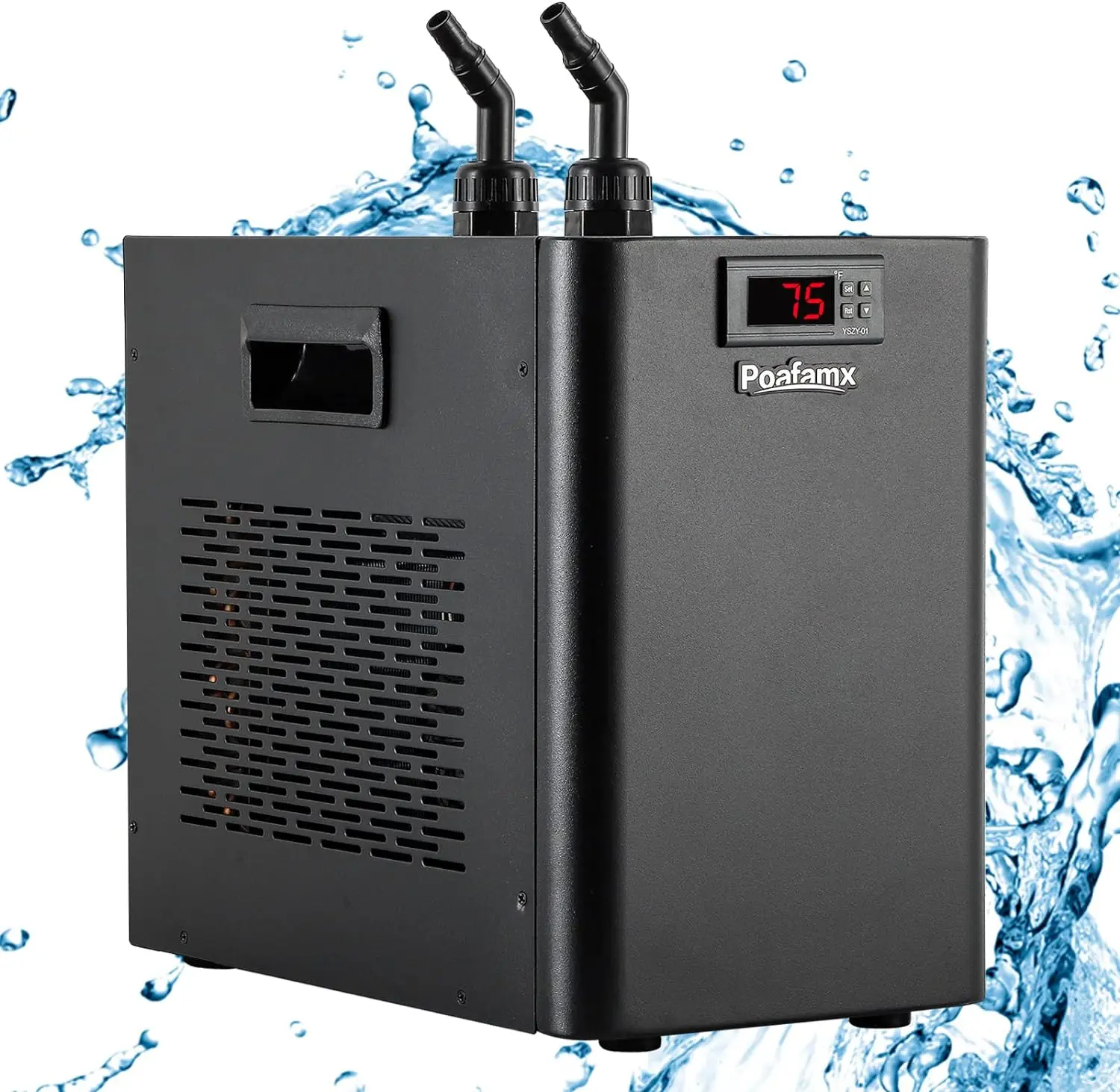 Poafamx 42gal Aquarium Chiller 1/10 HP Water Chiller Hydroponics Cooler 160L Fish Tank Cooling System