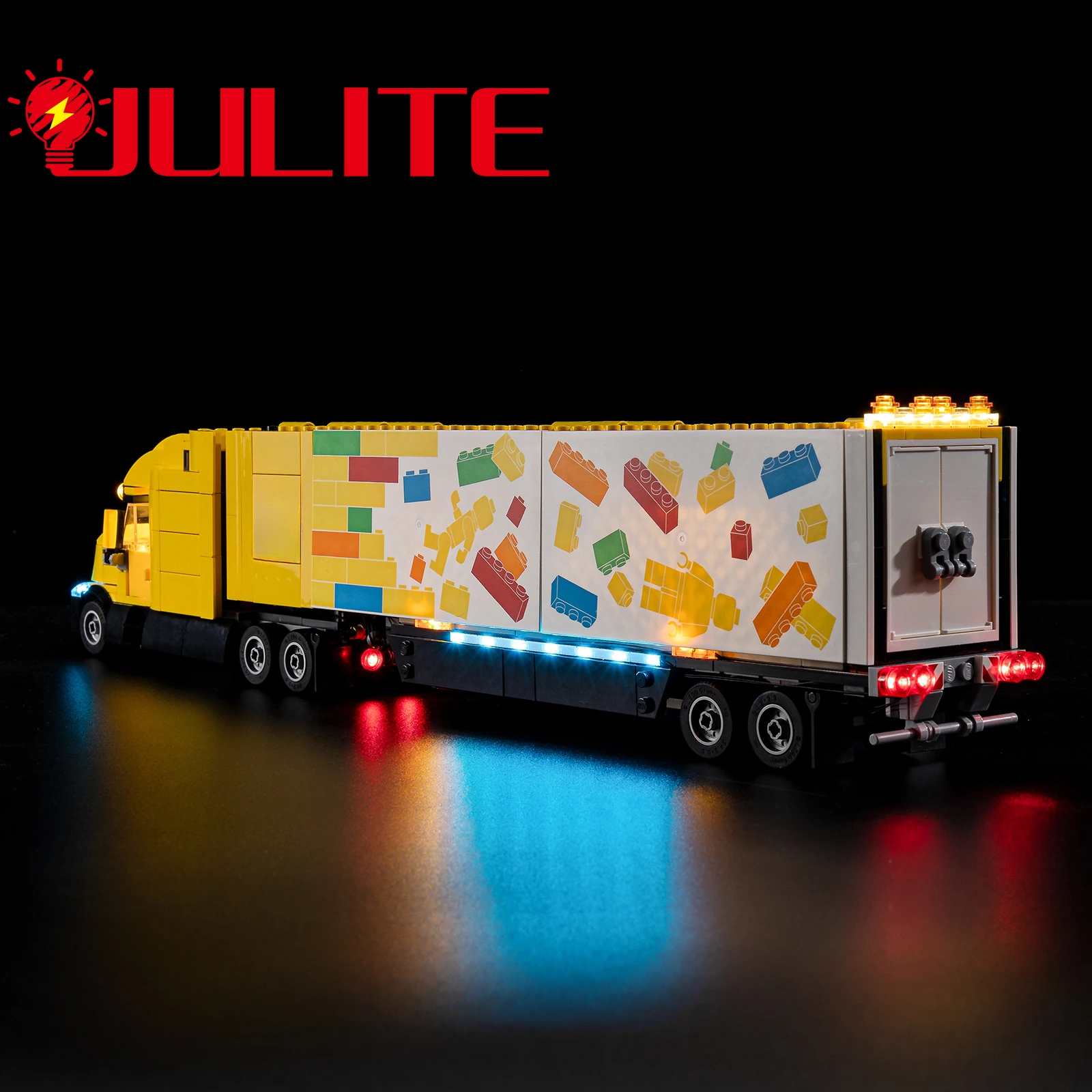 LED Light Kit For Yellow Delivery Truck #60440 DIY Toys Set (Not Included Building Blocks)