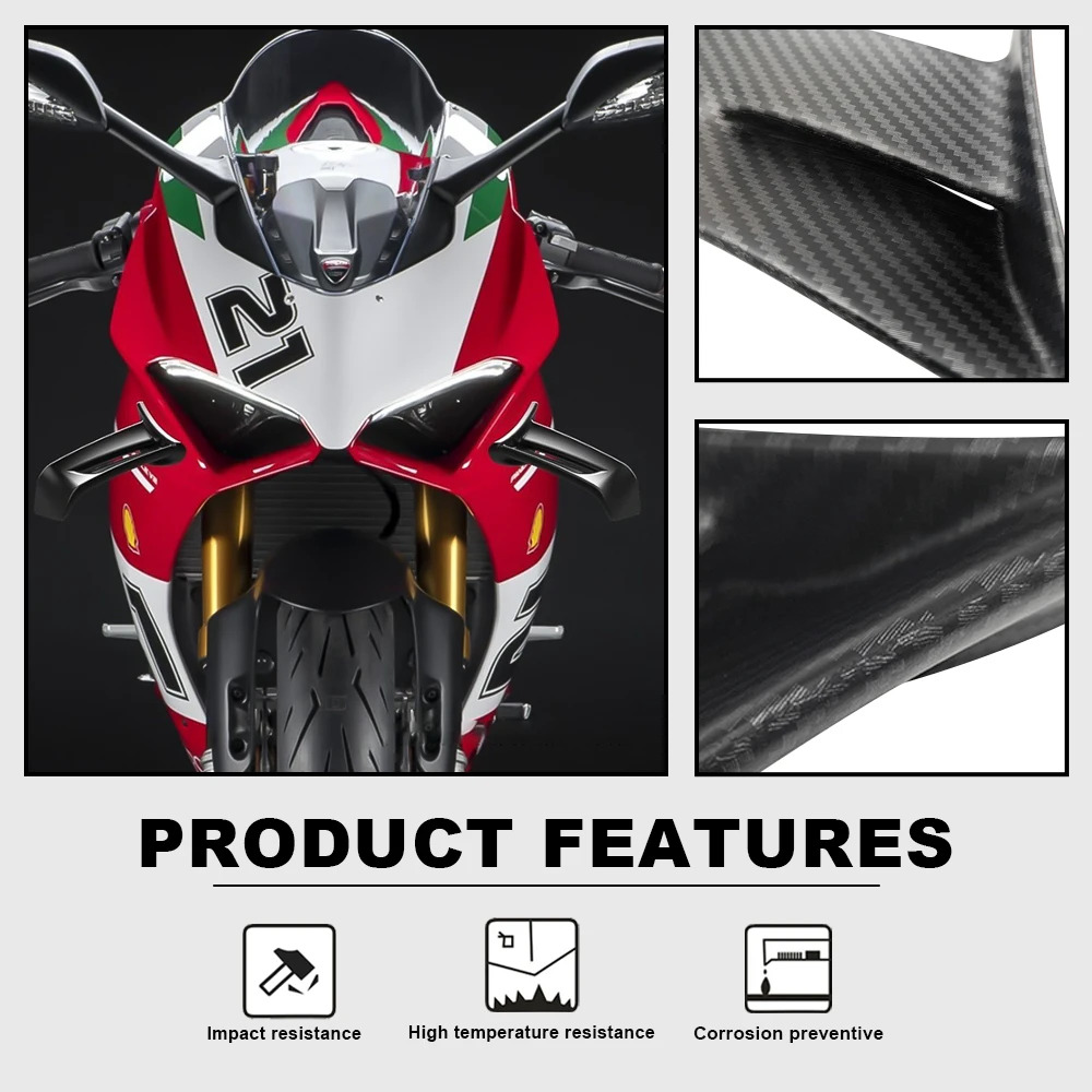 Motorcycle Deflector Fixed Wing Suitable For Ducati Panigale V2 V2S 2020-2023 High-Quality ABS Accessory Fairing
