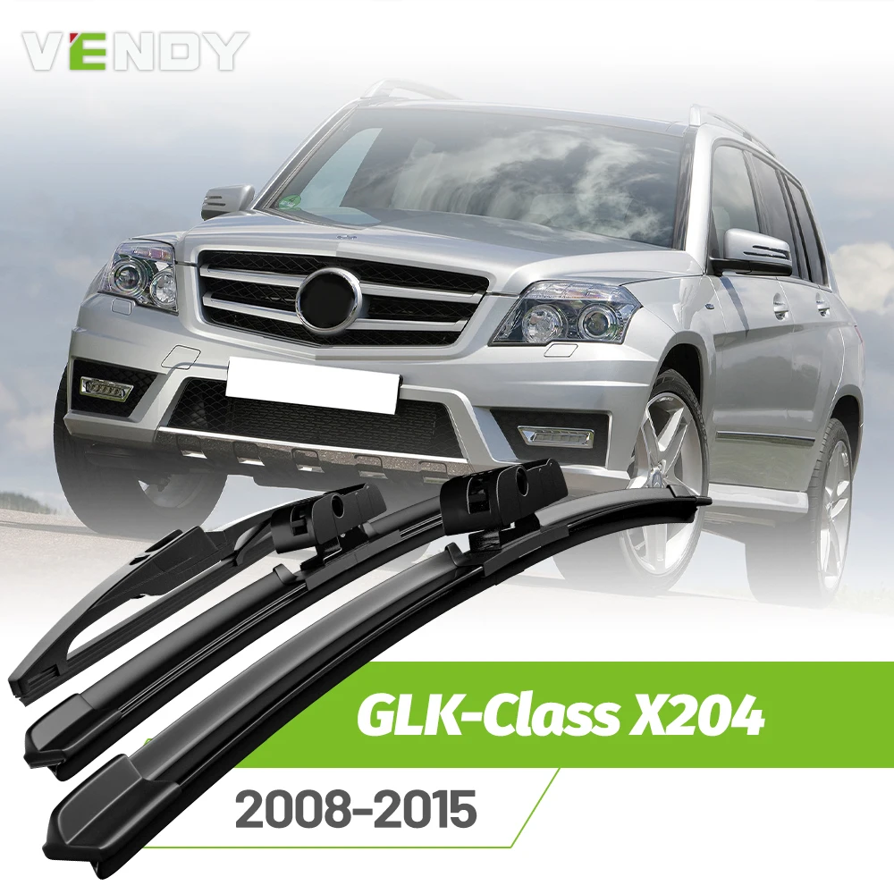 Vordere und hintere Wischerblätter-Set für Mercedes-Benz GLK-Klasse X204 2008–2015, Windschutzscheiben-Regenbürsten, 22 Zoll + 19 Zoll + 12 Zoll