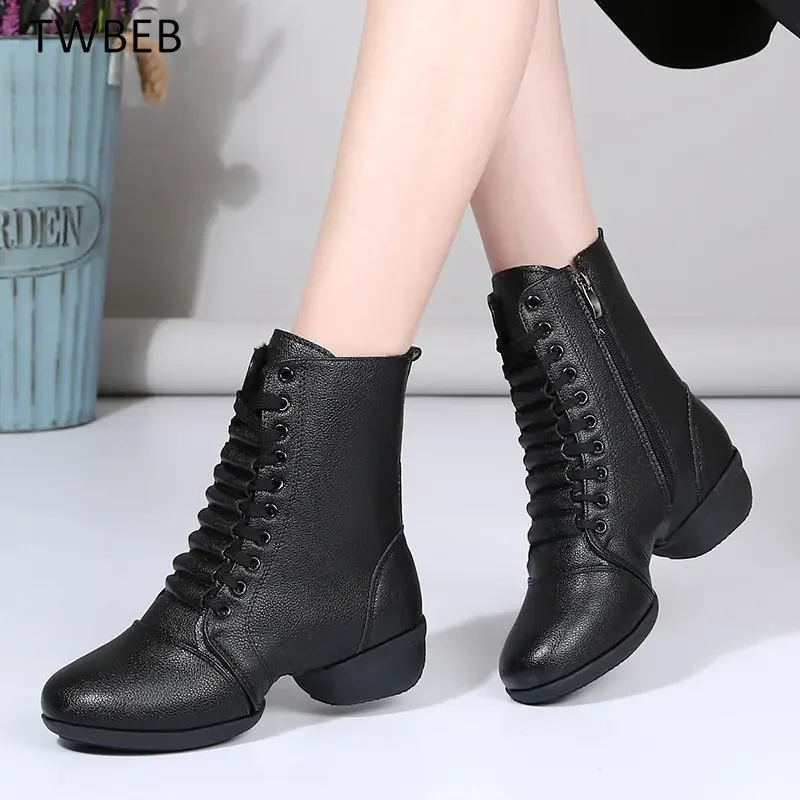 Dancing Boots Women Jazz Dance Shoes High Quality Soft Women's Ballroom Modern Dancing Shoes Ladies Dance Boots Sneakers