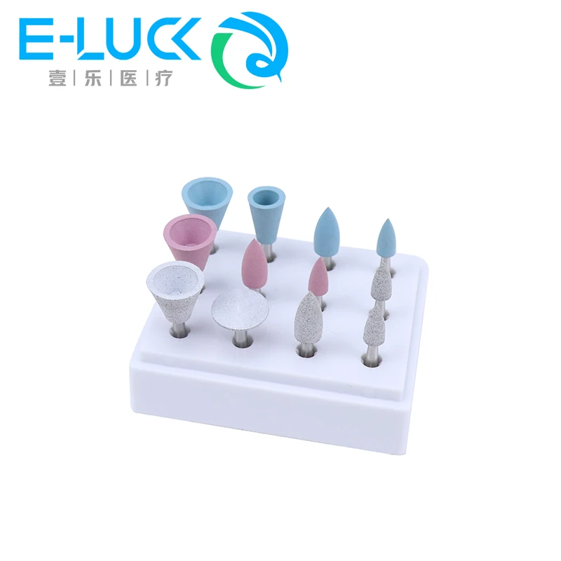 رؤوس طحن مطاطية للأسنان ، رأس سيليكون ، ملمع أسنان ، قطعة يد منخفضة السرعة ، را من أجل تلميع ، 12 طقم