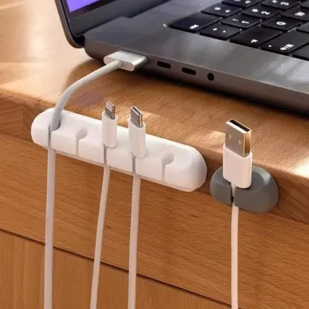 Adjustable Cable Management Strip Multi Groove Design Hold Various Thickness Wires PC Desk Charging Line Tidying Accessory