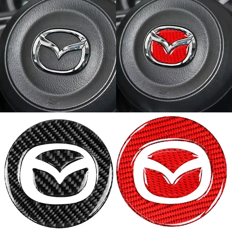 

Интерьер автомобиля, центральный значок рулевого колеса для Mazda CX5 2017 2018, наклейки с логотипом, декоративное кольцо, наклейки, автоаксессуары