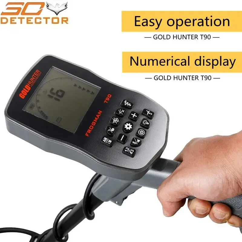 Gold Hunter T90 underground gold metal detector handheld gold detector with wireless headphones