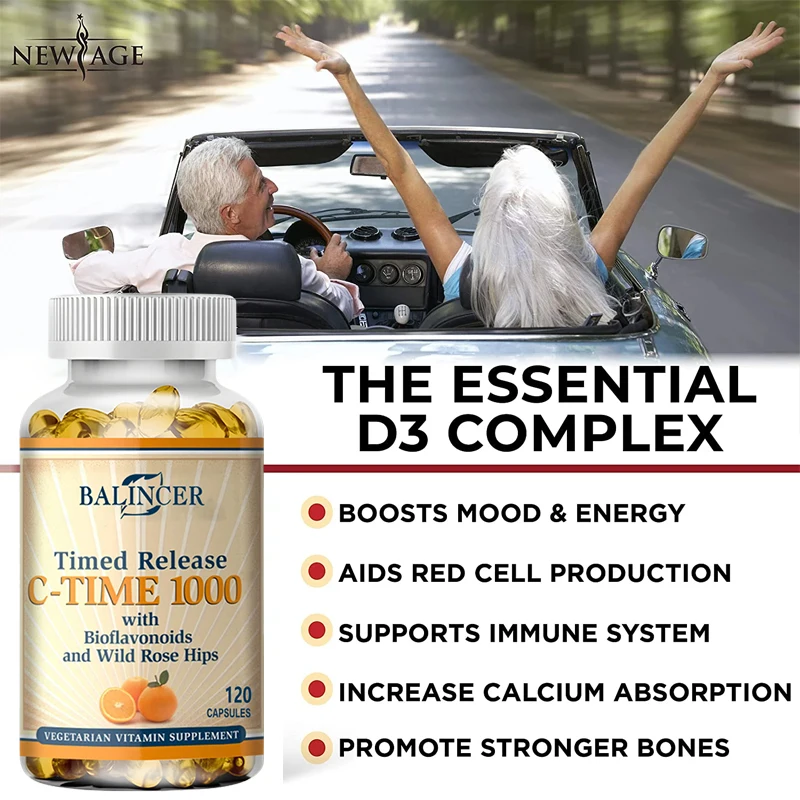 Balincer Timed Release C-Time 1000 Mg with Bioflavonoids and Rosehip To Support The Immune System