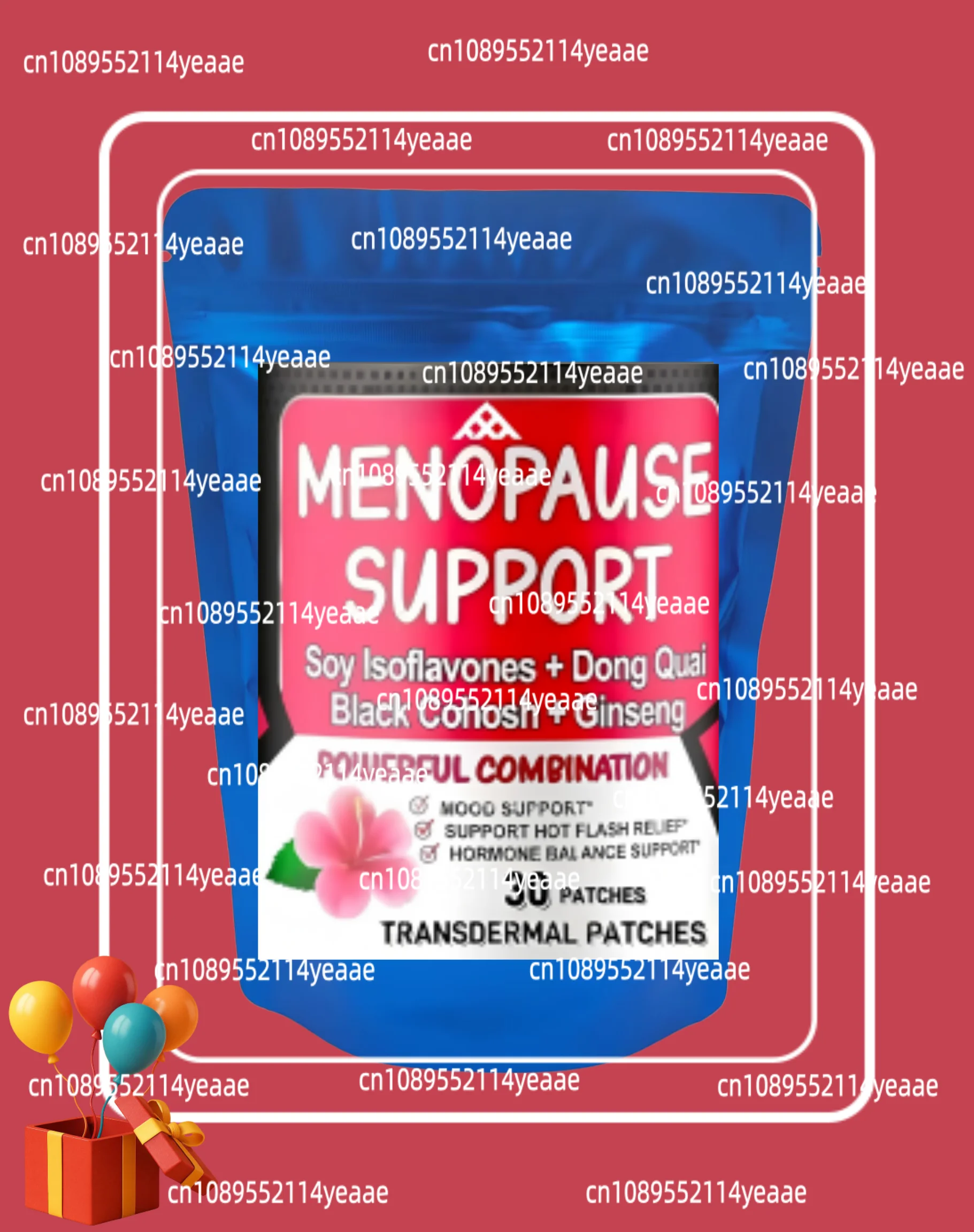 30 Patches Menopause Support Transdermal Patches For Women With Dong Quai, Black Cohosh - Reduce Hot Flashes,mood Support
