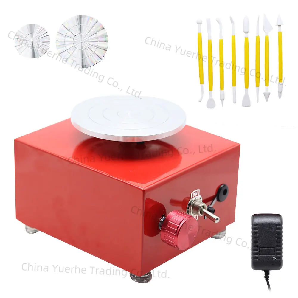 

Mini Turntables Pottery Wheel Pottery Machine Electric Pottery Wheel DIY Craft Potter's Wheel Ceramic Tools Clay Tools with Tray