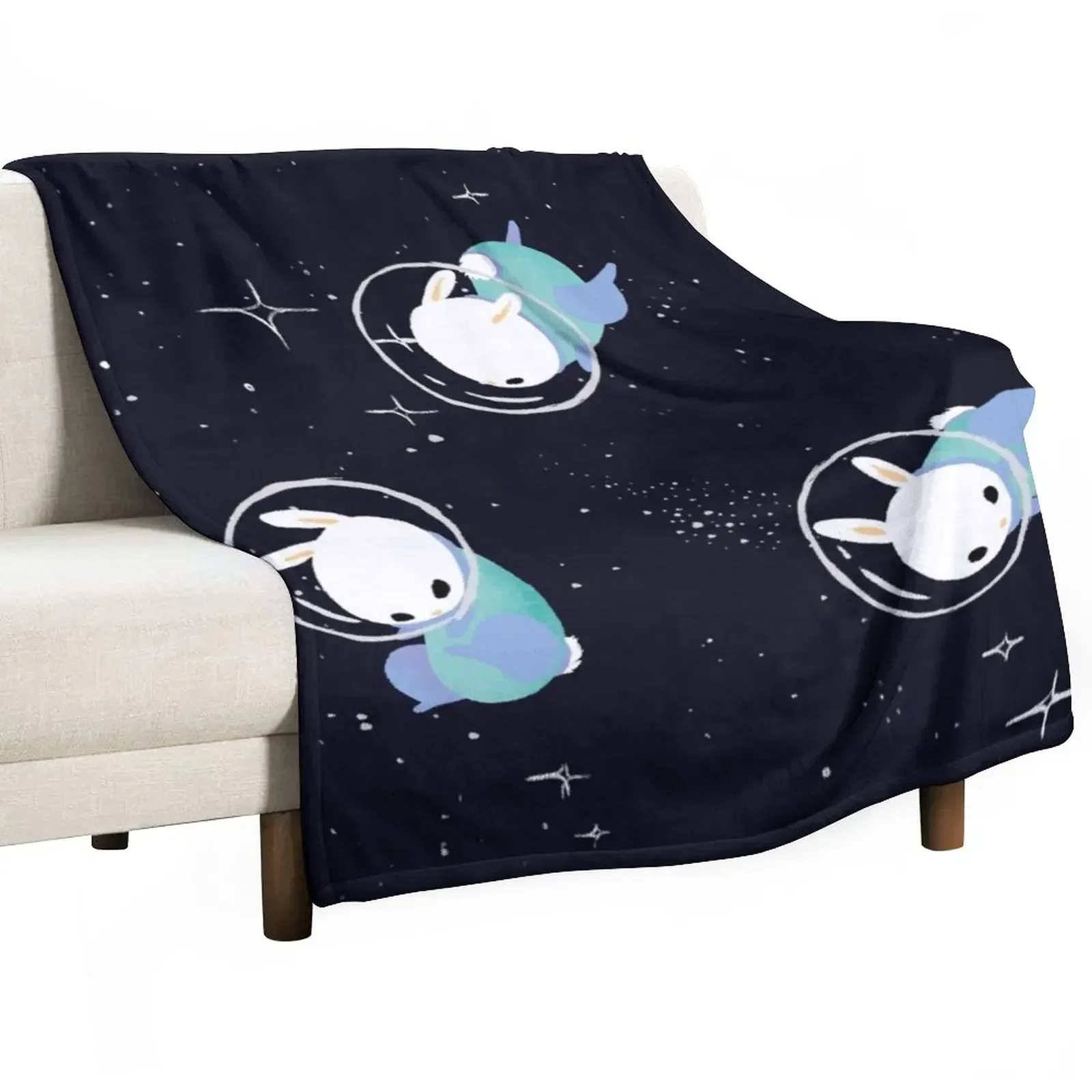 

Space Bunnies Throw Blanket Tourist Bed Fashionable Blankets