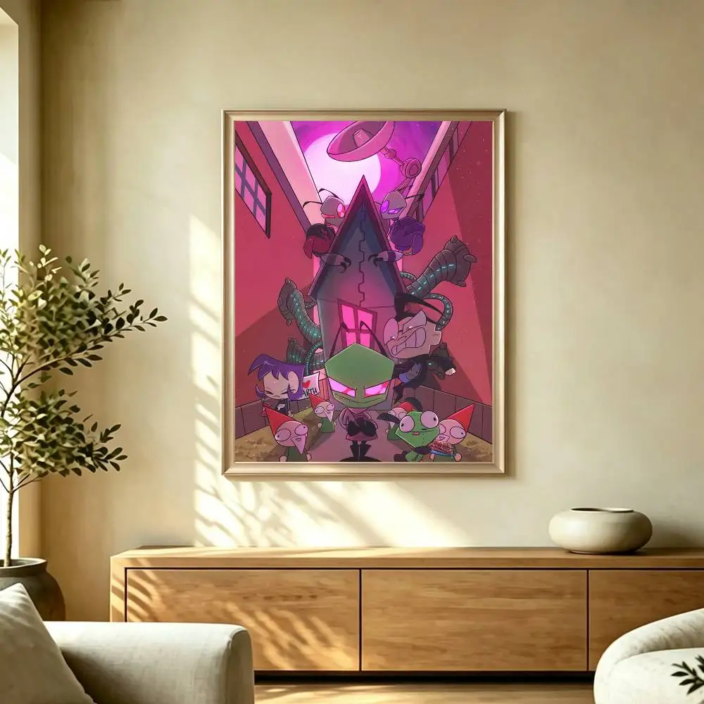 Classic Cartoon I-Invader ZimS  Poster High Quality Dorm Living Room Aesthetic Wall Decoration Painting Stickers Gift