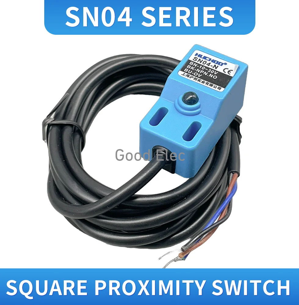 1pcs SN04 series SN04-N SN04-N2 SN04-P SN04-P2 DC NPN PNP NO NC 4mm prism shape inductive proximity sensor switch blue