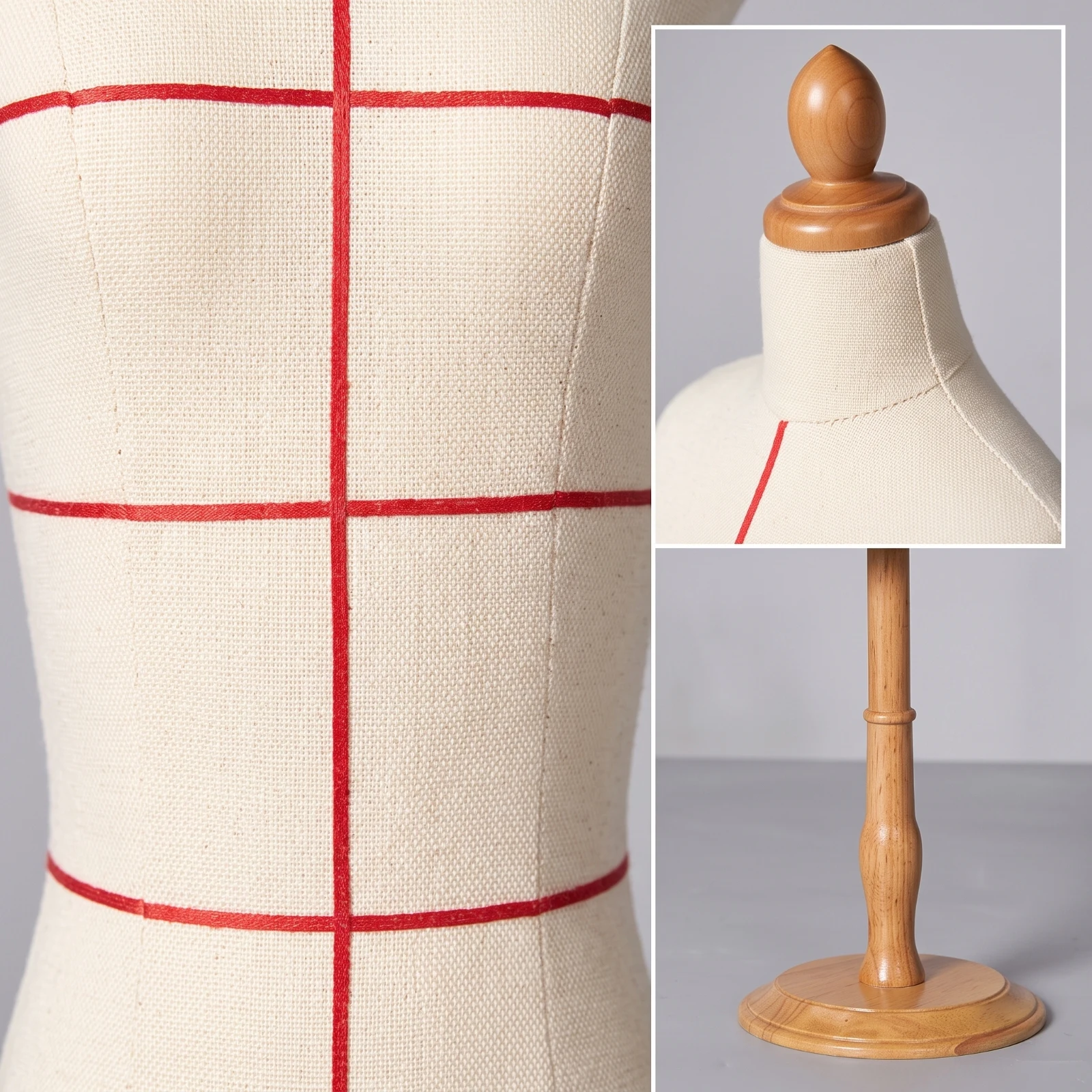 Pinnable Dress Form Easy to Assemble Female Dress Form Torso Mannequin with Stand Long-Lasting for Designers, Garment Display