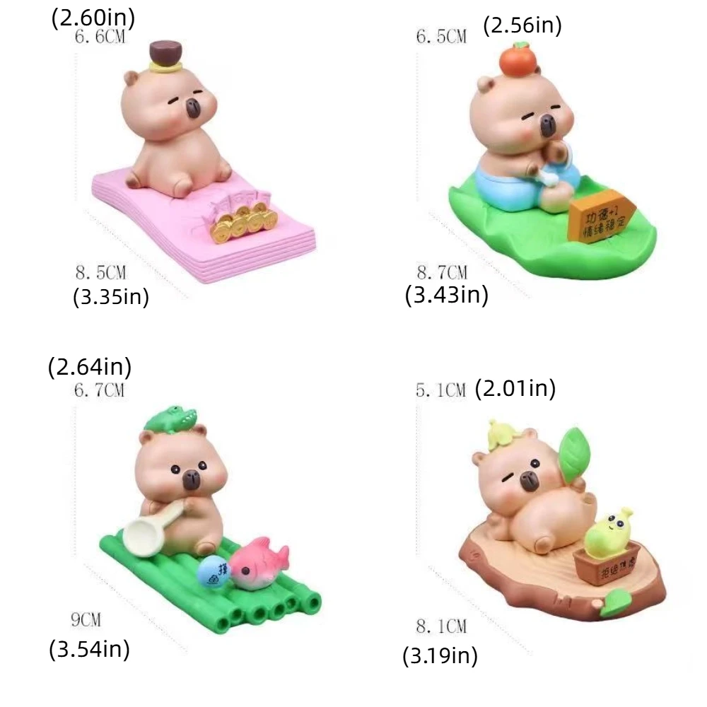Figure Model Capybara Phone Holder Support Desk Decor Capybara Mobile Phone Stand Cartoon Animal Capybara Cell Phone Bracket
