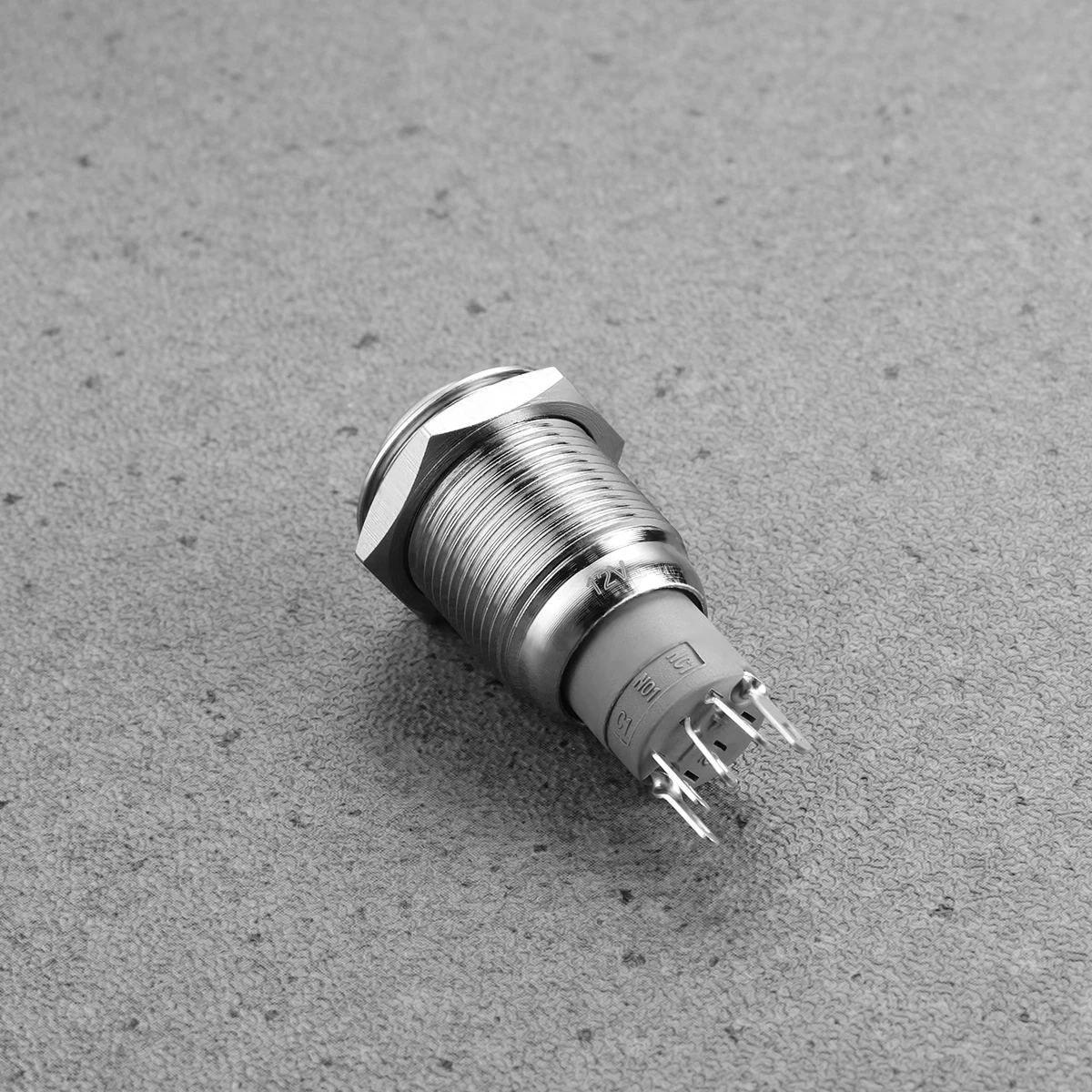 

Blue Light Horn Symbol Momentary Push Button Switch for Doorbell Boat Car LED Waterproof Metal Nonpolar Easy Install Rubber Ring