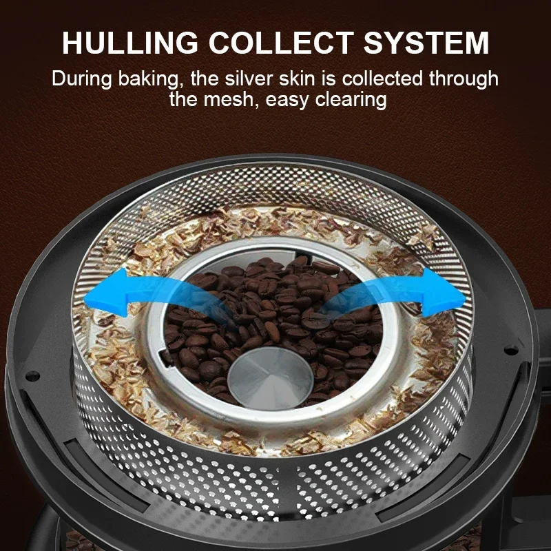 Torréfacteur électrique 2 en 1 pour la maison, torréfaction et refroidissement, sans fumée, cuisson des grains de café, torréfacteur entièrement automatique