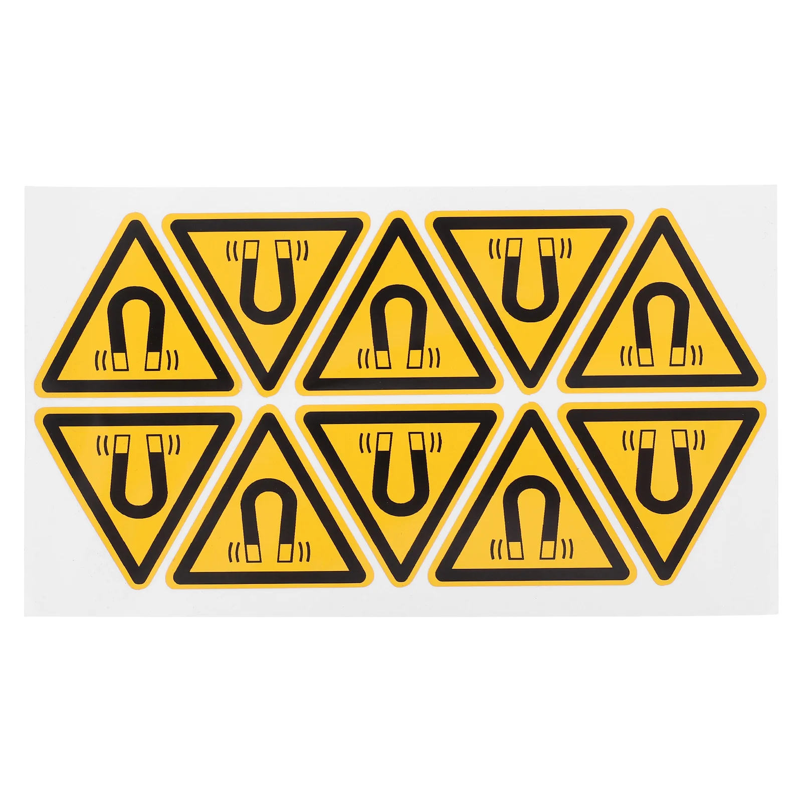 10 Pcs Magnetic Field Identification Hazard Stickers Public Service Label Safety Signs Warning Self-adhesive