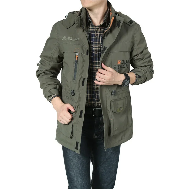 Men's Tactical Waterproof Military Soft Shell Jacket with Pilot Hood, Ideal for Climbing & Outdoor Adventures