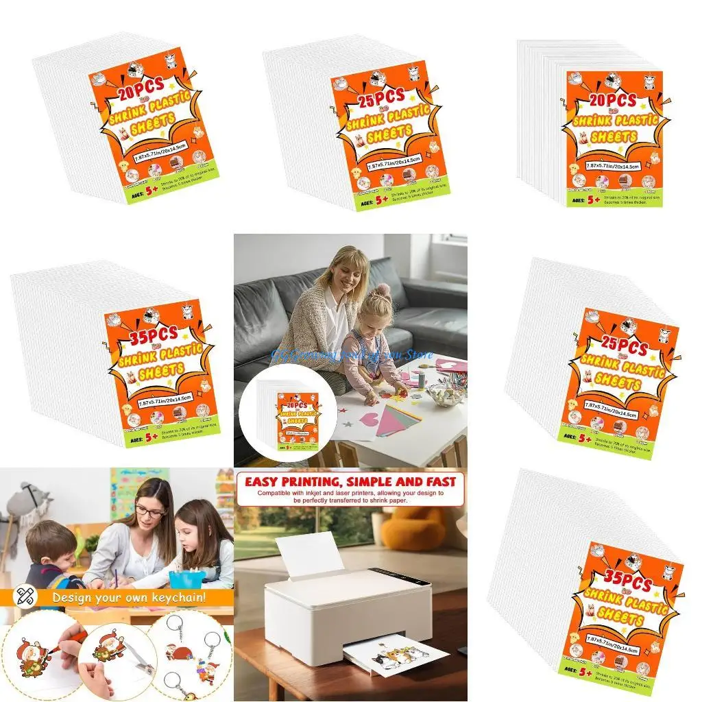 

H9EB Double Partial Shrink Plastic Climactic moment Art Projects Oven Oven Heat Safe 20x14.5cm