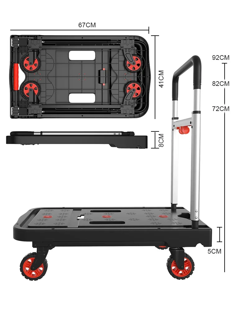 Wheels foldable flatbed truck, truck, trolley, trailer folding, portable trolley, trolley to pull goods