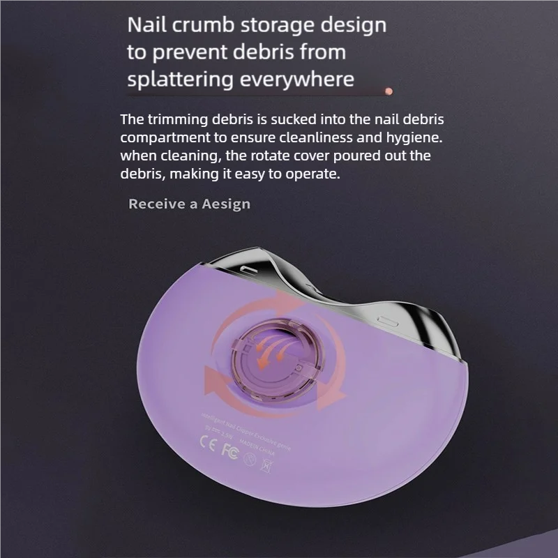 Automatische Nagel Clipper Spitzer Professionelle Baby Erwachsene Sterilisation Anti Splash Tragbare Nagel Cutter Set Nagel ClippersTools