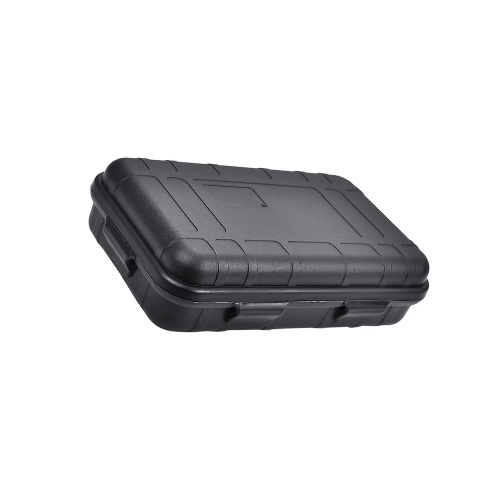 Waterproof Outdoor Survival Box Black Small Lightweight Multipurpose Emergency Tool Storage Case for Adventure Explorer
