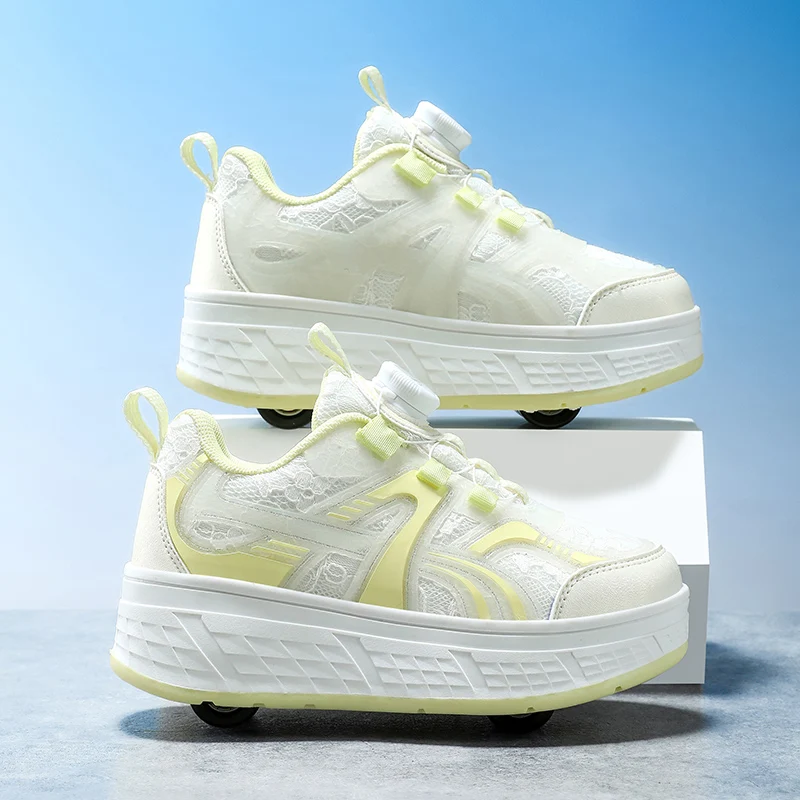 2025 Heelys para niñas de nueva moda: suela blanda, liviana, antideslizante, resistente al desgaste y equipada con hebilla giratoria