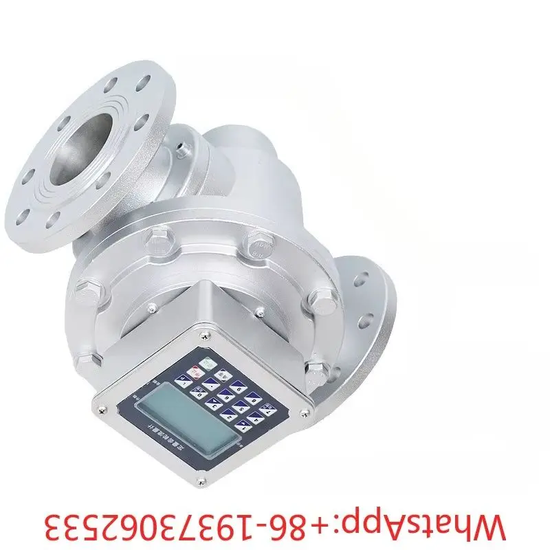 3 Inch LC Gear Flowmeter Flanged Aluminum Alloy Meter Internal Thread Meter Large Flow Digital Display