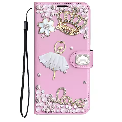 Brown Girls Case for Samsung Galaxy S24 S23 S22 S21 Ultra Plus FE Flip Wallet Book Cover for Samsung S24 Ultra Floral Pink Case