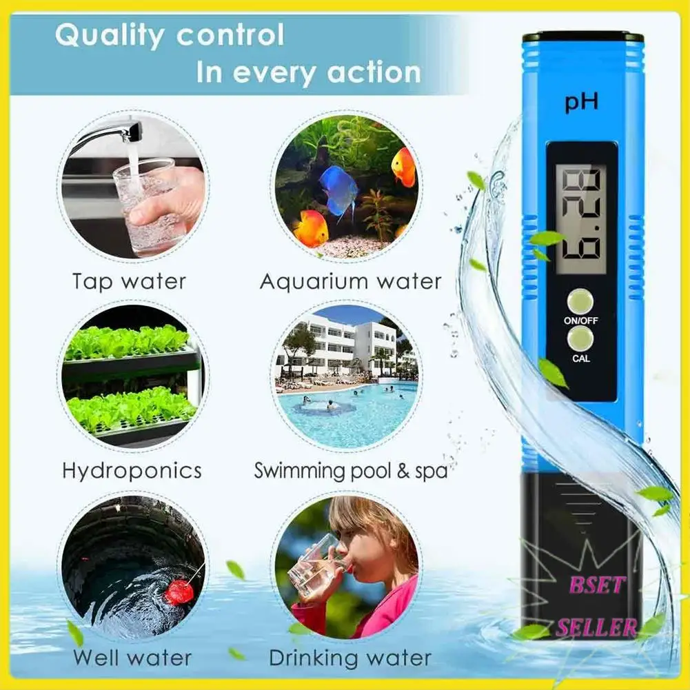 A010 PH Meter Portable Ph Tester For Water, 0-14 PH Testing Range PH Pen, Water Testing Kits For Drinking Water