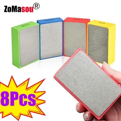 Abrasivo Moagem Bloco Pad, Diamante Mão Polimento Pads, Lixar Disco, Ferramenta Polonês, Azulejo, Vidro, Pedra, Mármore, Cerâmica, 1 Pc, 8Pcs