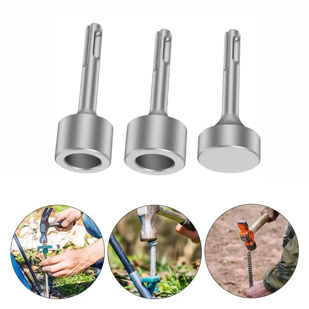 19/21/35mm Ground Rod Driver Durable Ground Rod Bit Socket Steel Drill Bit Driver Rotary Hammer Drill Wide Compatibility
