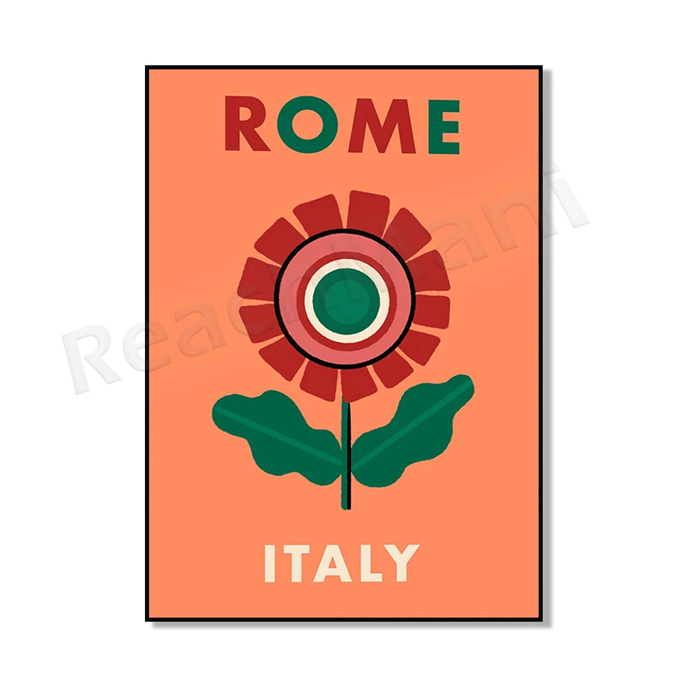 Travel printables, USA, UK, Paris, France, Italy travel posters, floral prints, gallery wall art, home decor