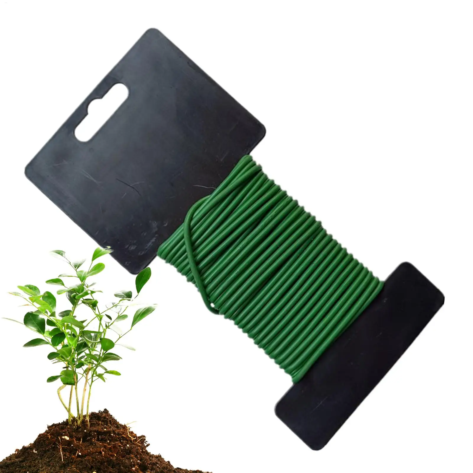 Green Garden Wire 10m Heavy Duty Weather Resistant Soft Plant Ties Indoor Flower Wire for Tomato Vine Orchids Vegetable Trellis
