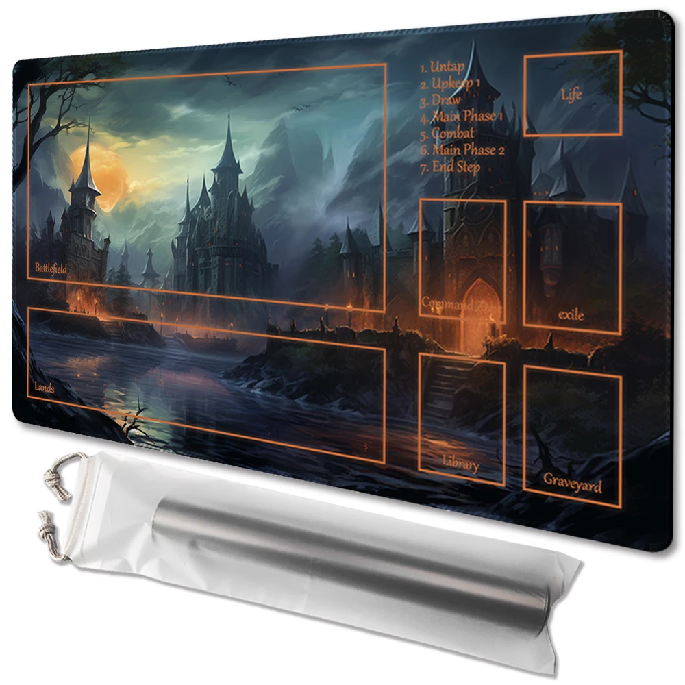 

Hidden Evil- Board Game TCG Playmat Table Mat Game Size 60X35 CM Mousepad Compatible for MTG CCG