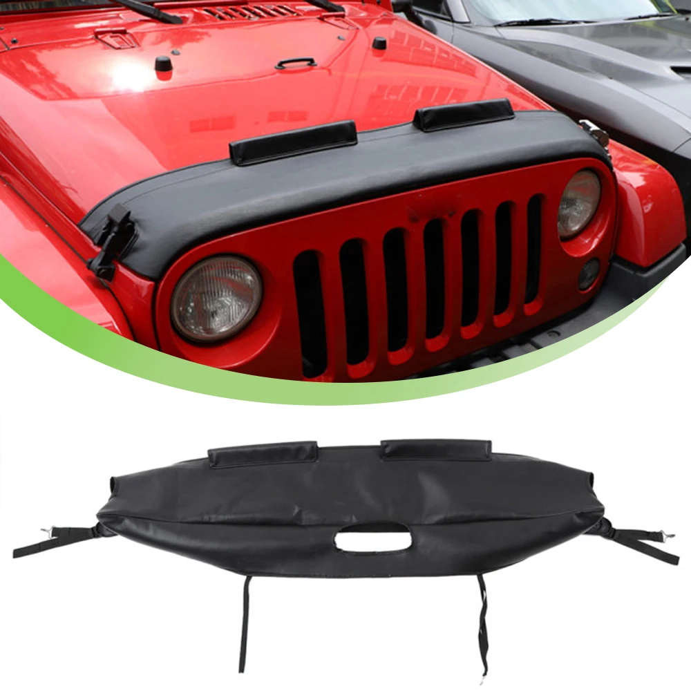 Front Hood Cover Protector Bonnet Guard Heat Insulation Pad Mat for Jeep Wrangler JK 2007-2017 Car Exterior Accessories Black