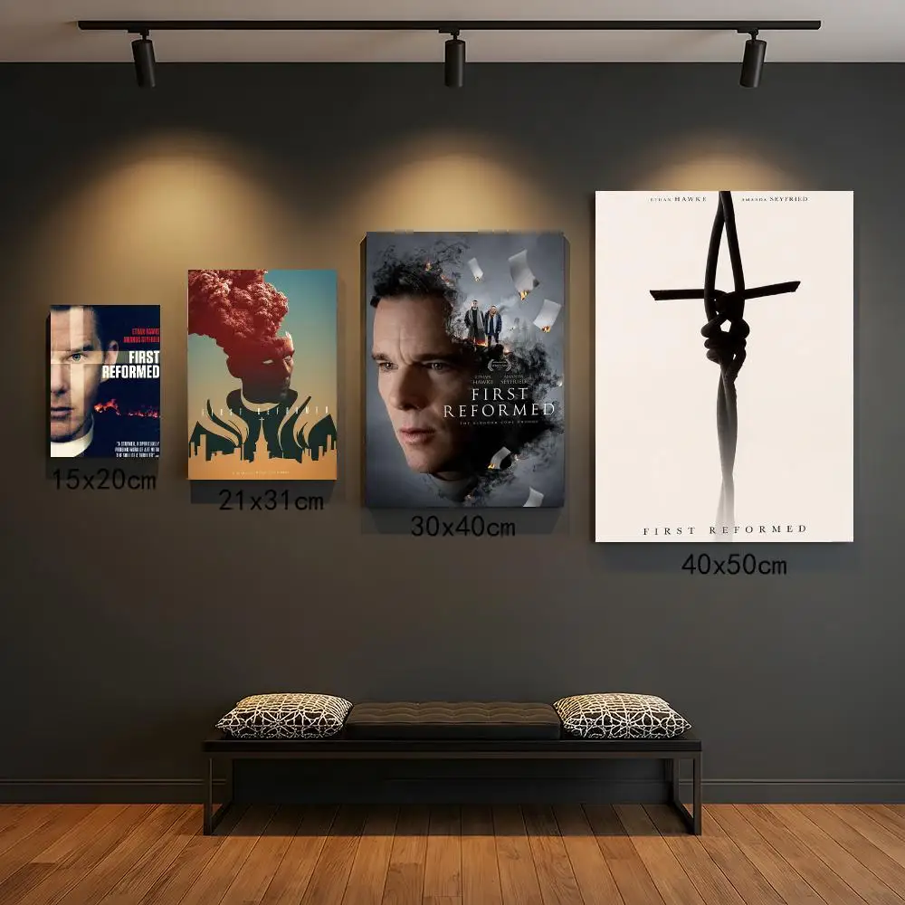 classic movie F-First Reformed-D Poster Self Adhesive Wall Decor for Modern Home Cafe Office and Bar