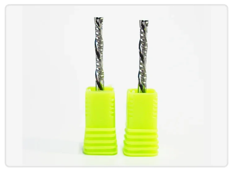 5PCS 3.175x22mm UP DOWN Cut Two Flutes Spiral Carbide Mill Tool Cutters for CNC Router, Compression Wood End Mill Cutter Bits