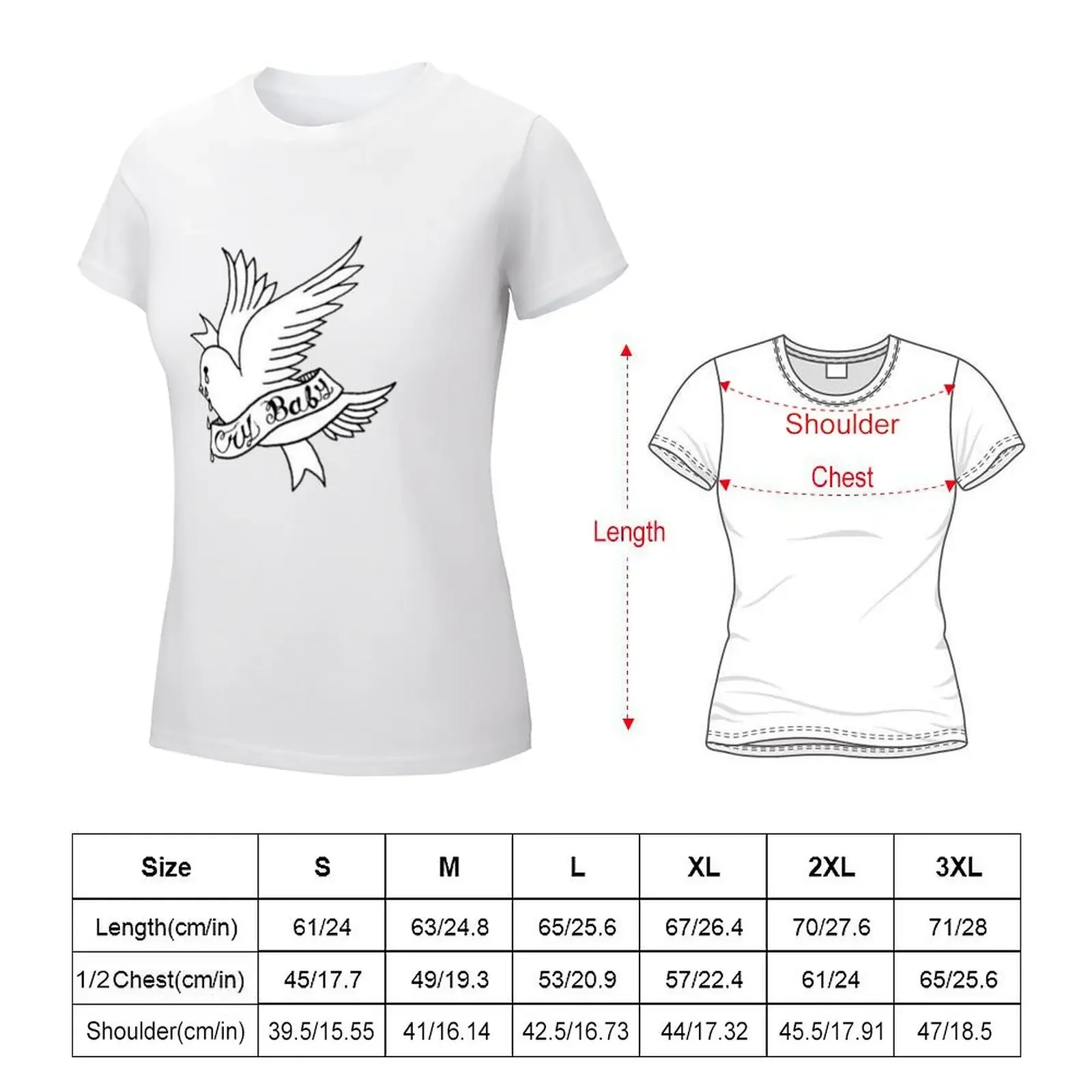 Crybaby Lil Peep T-shirt summer tops funny tops for Women