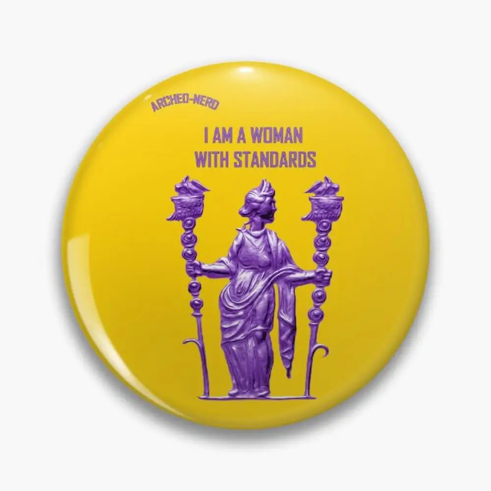 Woman with standards  Pin Buttons Brooches  Jewelry Accessory Customize Brooch Fashion Lapel Badges