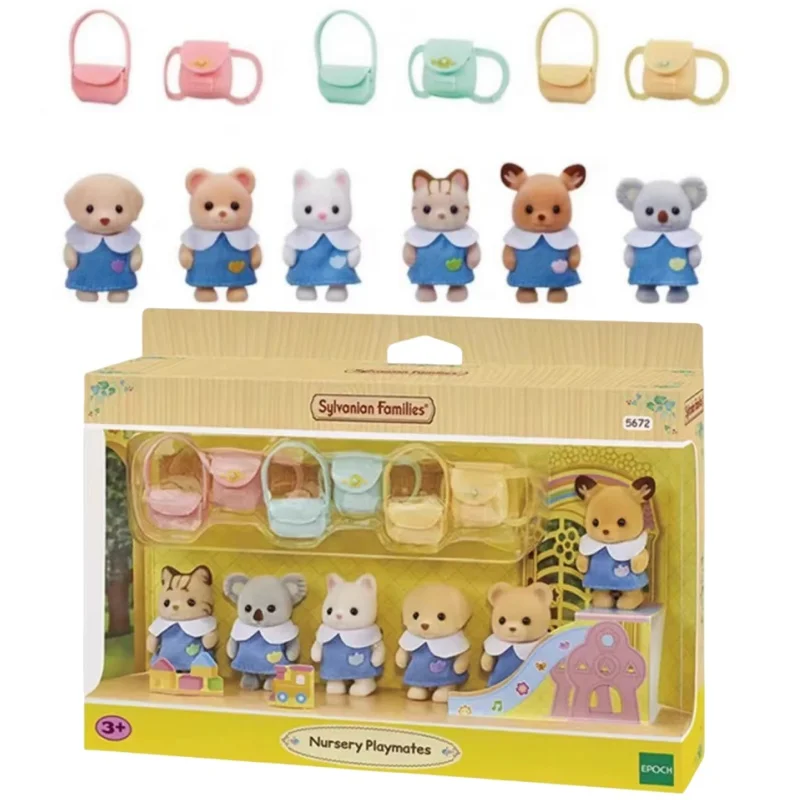 

Original Sylvanian Nursery Playmates Kawaii Doll Anime Figure Collectible Children Toys Room Decoration Ternurines Gift