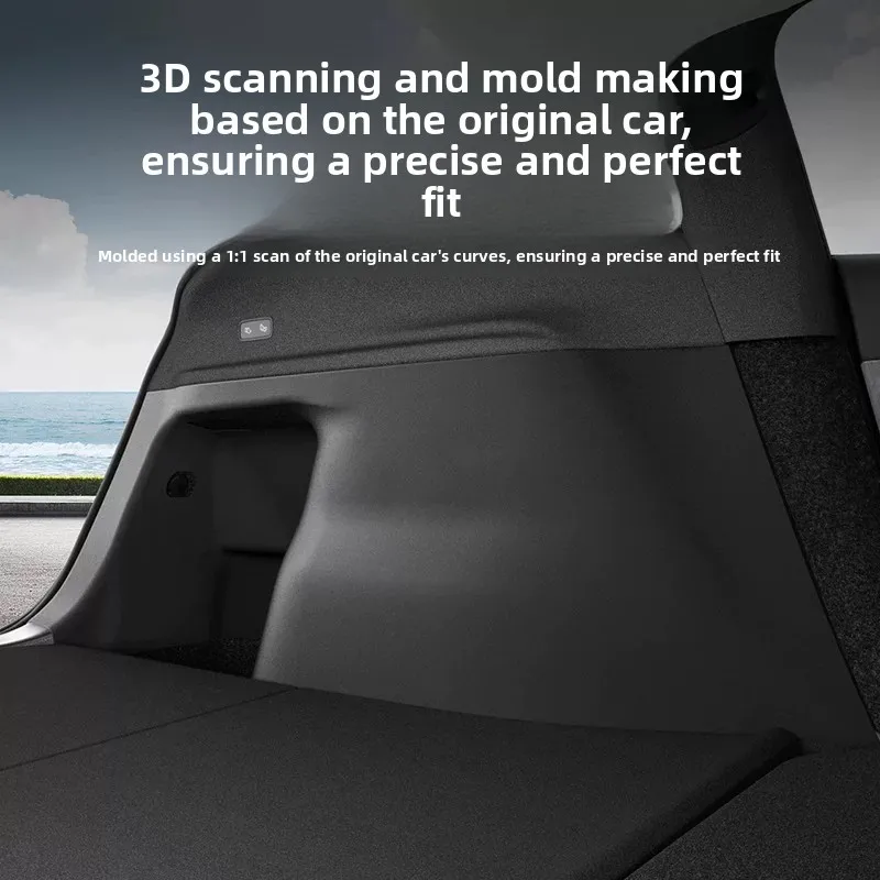 Suitable for the updated TeslamodelyFull-coverage side panels for the trunk, felt-lined dustproof panels for the trunk