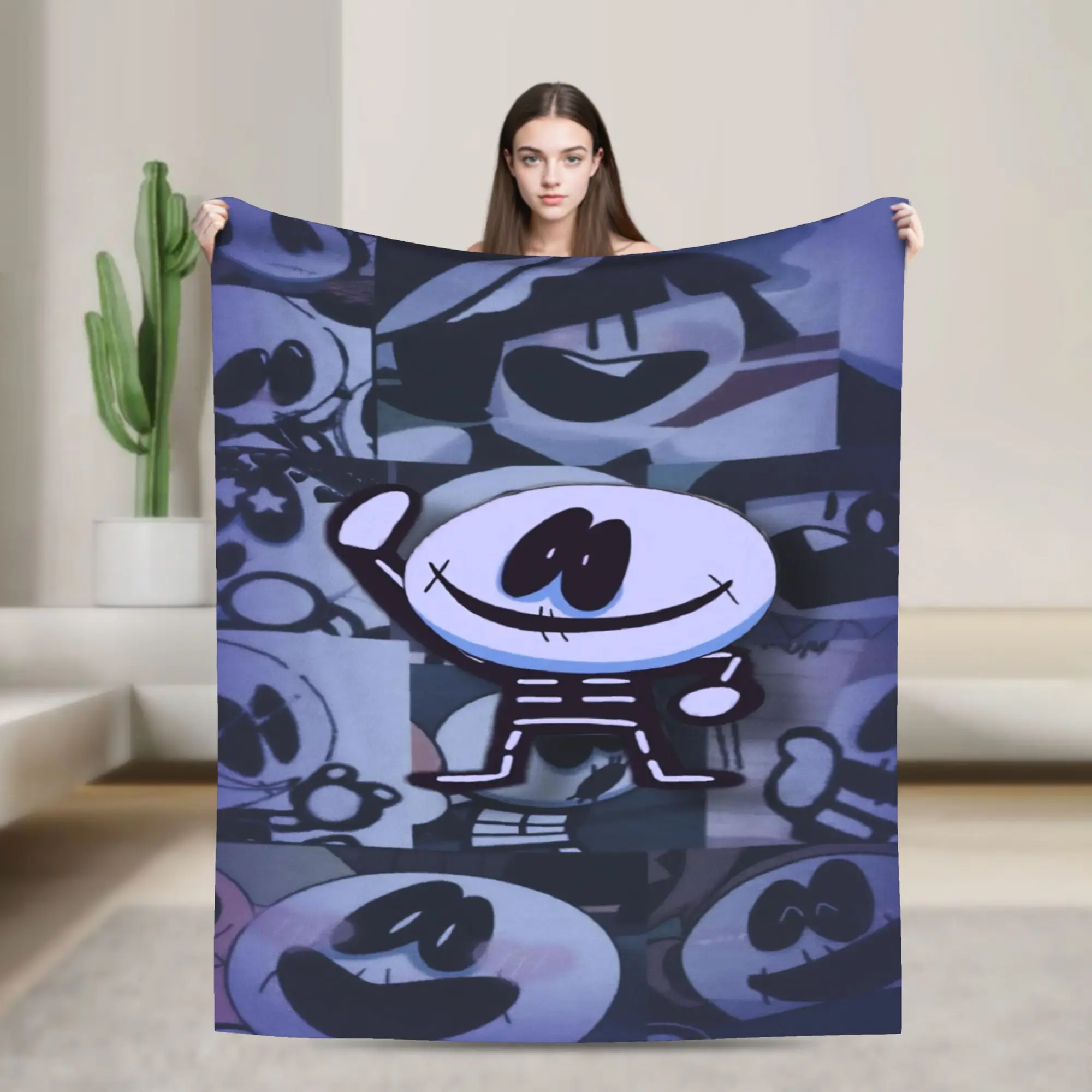 New Arrival Spooky Month Blanket Lightweight Thin Fleece  Cozy Throw Blankets Machine Washable