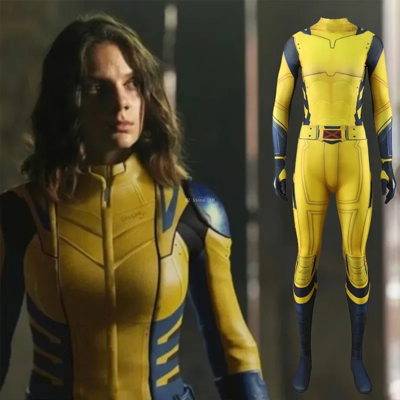 

FC6Marvel Woman Wolverine Jumpsuit Cos Halloween Cosplay Costume@FC8！