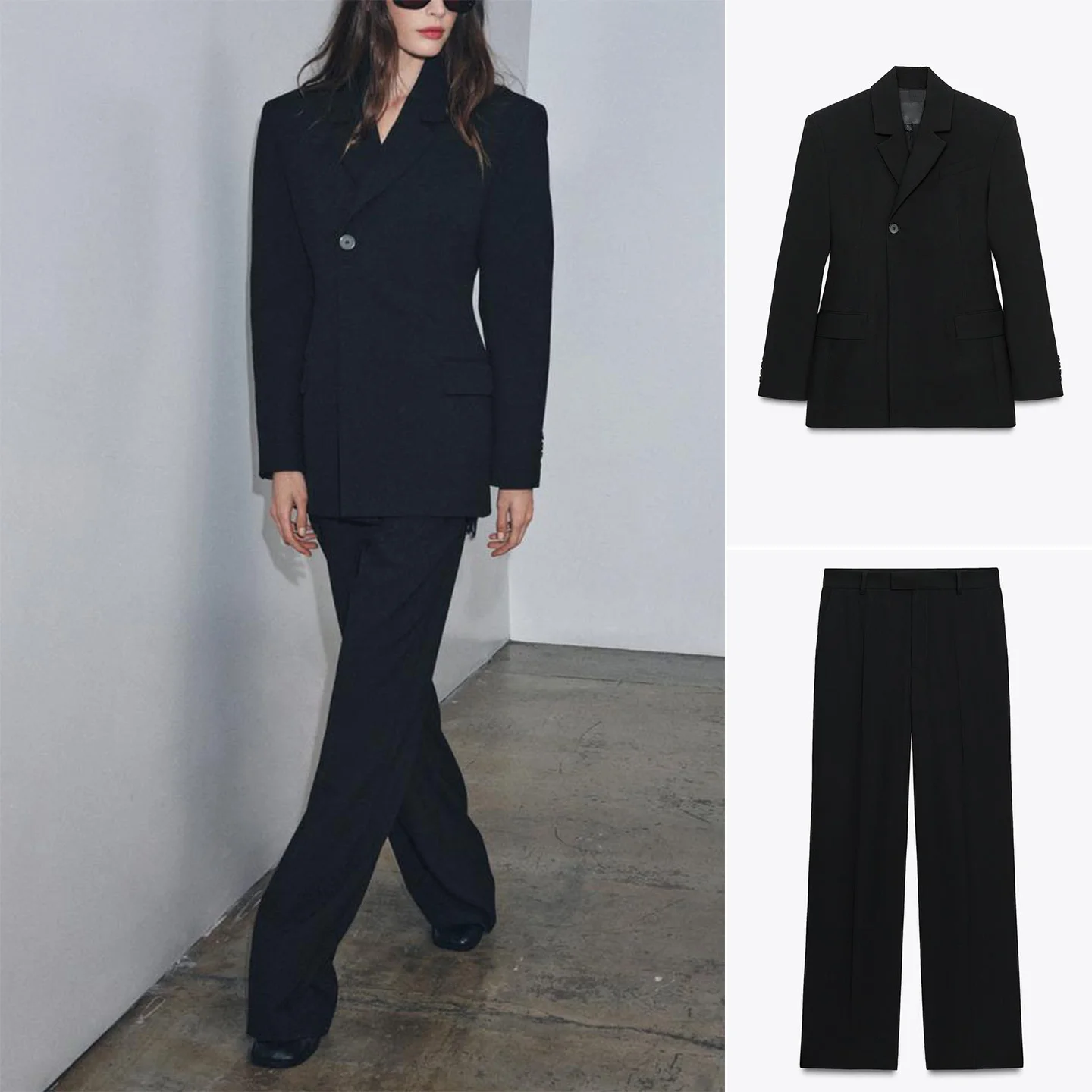 

Повседневные длинные брюки для похудения с воротником из полиэфирного волокна, украшенные пуговицами, свободная посадка, све